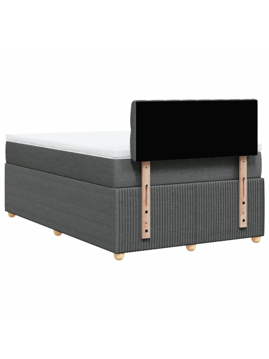 Box spring postel s matrací tmavě šedá 120x190 cm textil