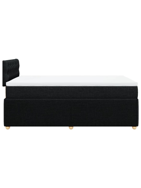 Box spring postel s matrací černá 120x190 cm textil