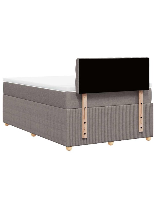 Box spring postel s matrací taupe 120x190 cm textil