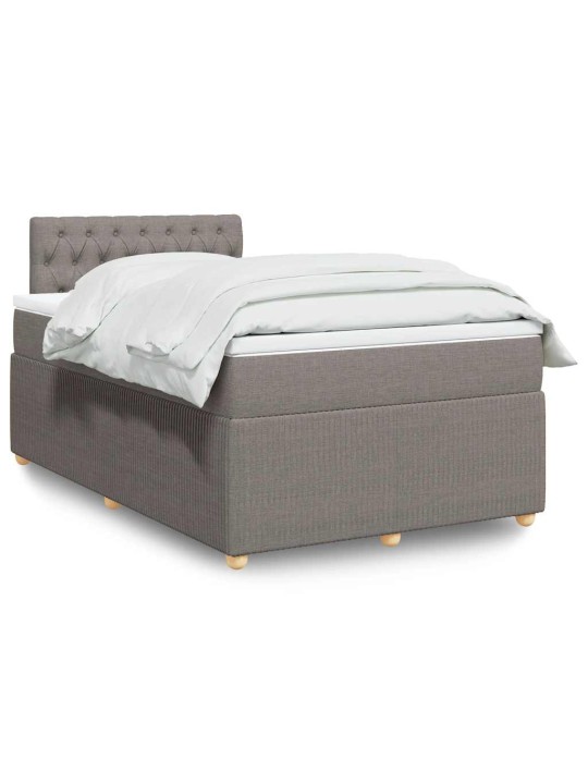 Box spring postel s matrací taupe 120x190 cm textil