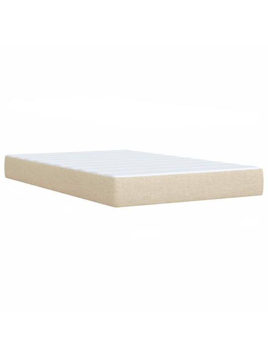 Box spring postel s matrací krémová 120x190 cm textil
