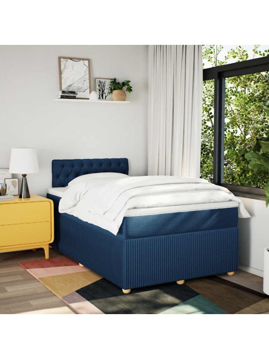 Box spring postel s matrací černá 120x190 cm textil