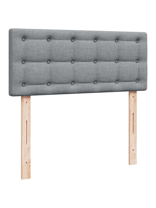 Box spring postel s matrací světle šedá 120x190 cm textil