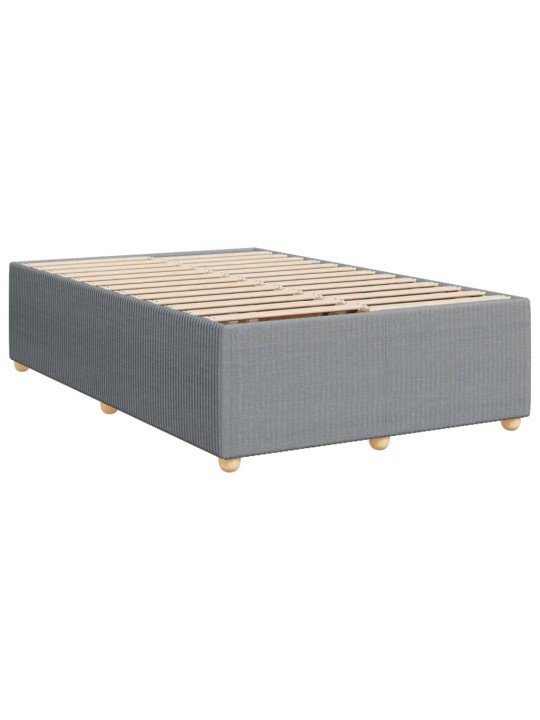 Box spring postel s matrací světle šedá 120x190 cm textil