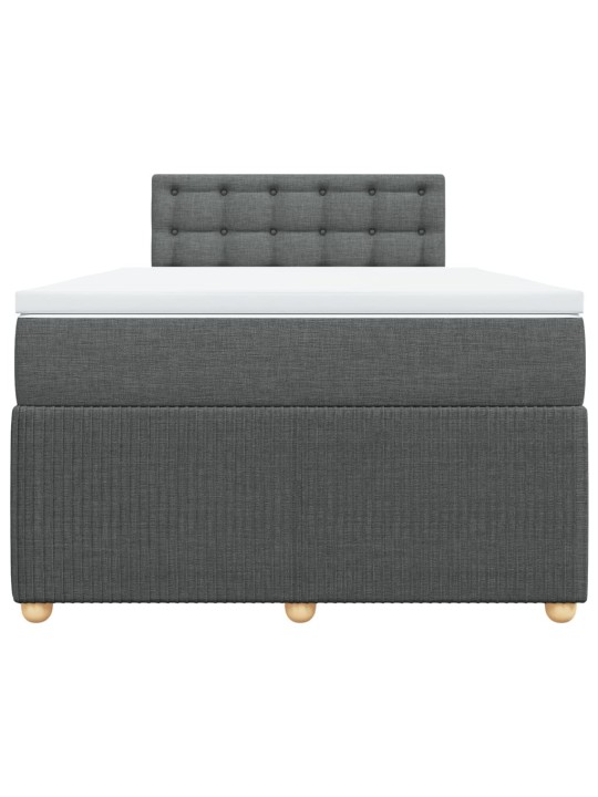 Box spring postel s matrací tmavě šedá 120x190 cm textil