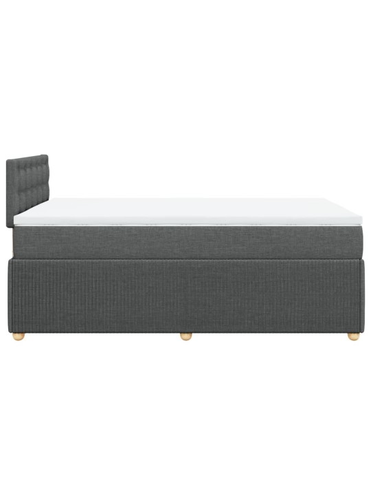 Box spring postel s matrací tmavě šedá 120x190 cm textil