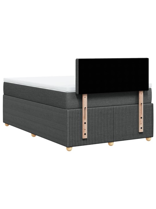 Box spring postel s matrací tmavě šedá 120x190 cm textil
