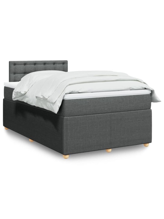 Box spring postel s matrací tmavě šedá 120x190 cm textil