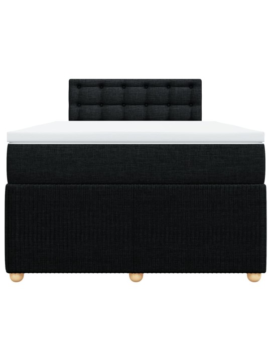 Box spring postel s matrací černá 120x190 cm textil
