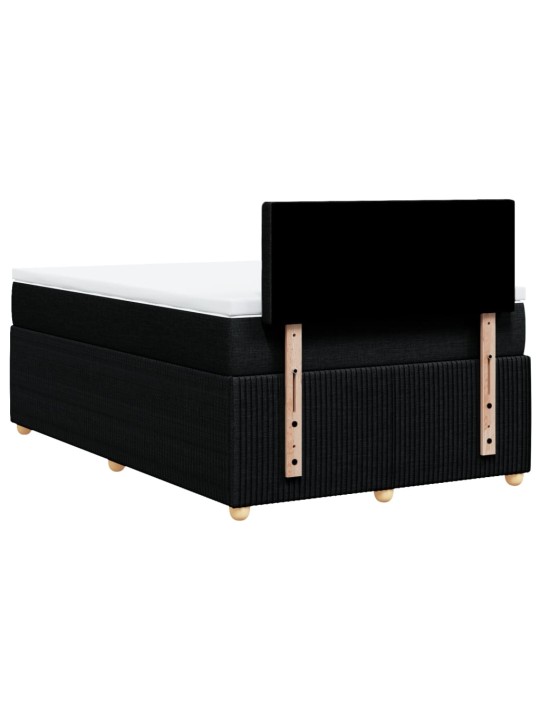 Box spring postel s matrací černá 120x190 cm textil