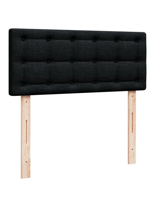 Box spring postel s matrací černá 120x190 cm textil