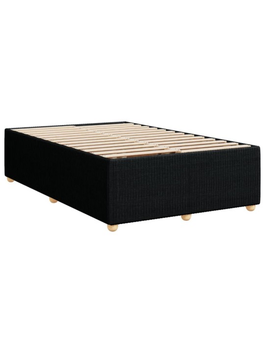 Box spring postel s matrací černá 120x190 cm textil