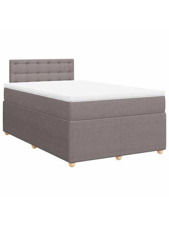Box spring postel s matrací taupe 120x190 cm textil