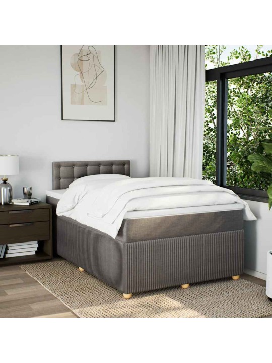 Box spring postel s matrací taupe 120x190 cm textil