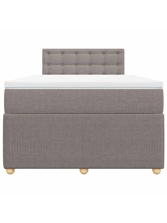 Box spring postel s matrací taupe 120x190 cm textil