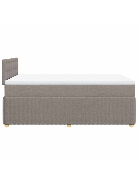 Box spring postel s matrací taupe 120x190 cm textil