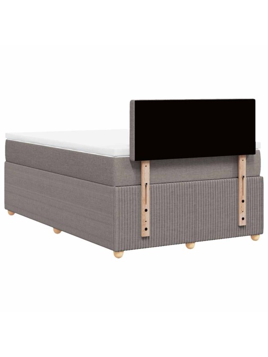 Box spring postel s matrací taupe 120x190 cm textil