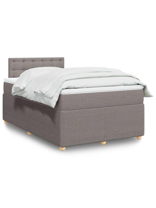 Box spring postel s matrací taupe 120x190 cm textil