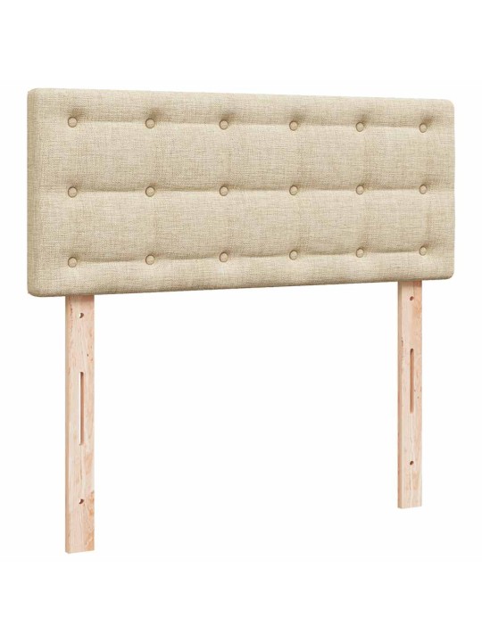 Box spring postel s matrací krémová 120x190 cm textil