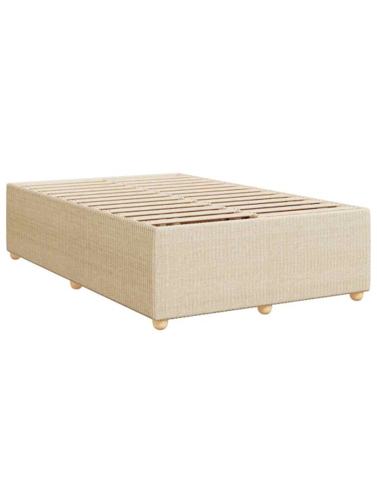 Box spring postel s matrací krémová 120x190 cm textil