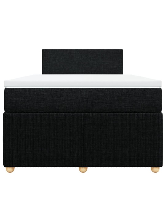 Box spring postel s matrací černá 120x200 cm textil