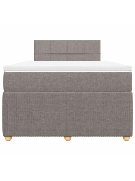 Box spring postel s matrací taupe 120x200 cm textil