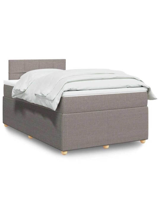 Box spring postel s matrací taupe 120x200 cm textil