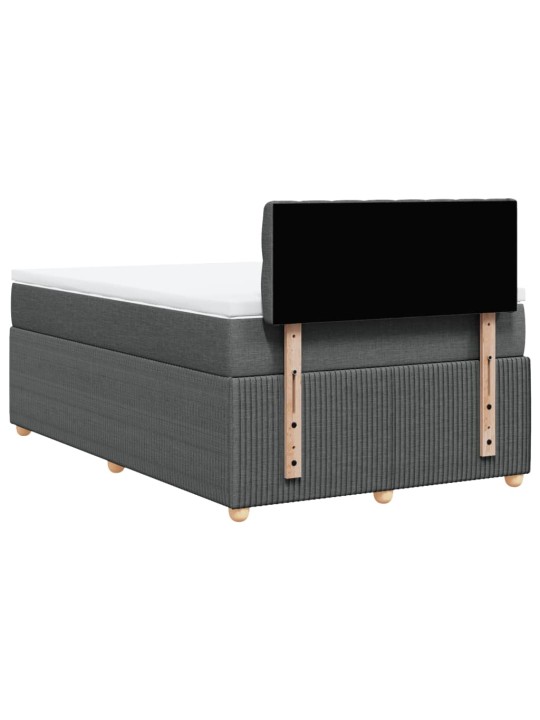 Box spring postel s matrací tmavě šedá 120x200 cm textil