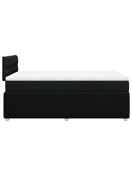 Box spring postel s matrací černá 120x200 cm textil