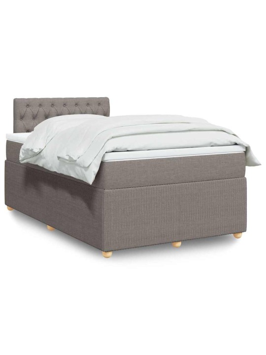 Box spring postel s matrací taupe 120x200 cm textil