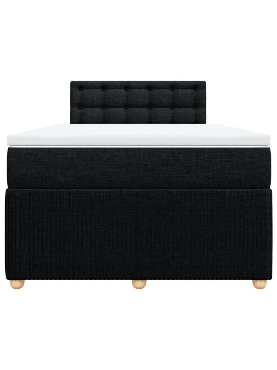 Box spring postel s matrací černá 120x200 cm textil