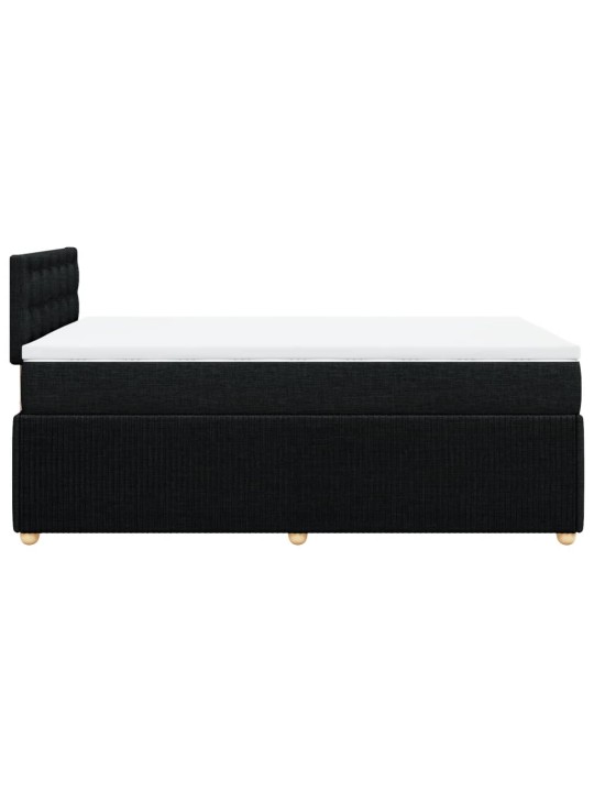 Box spring postel s matrací černá 120x200 cm textil
