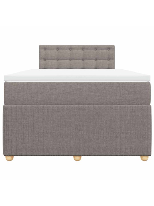 Box spring postel s matrací taupe 120x200 cm textil