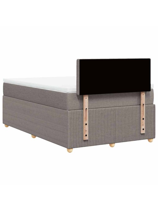 Box spring postel s matrací taupe 120x200 cm textil