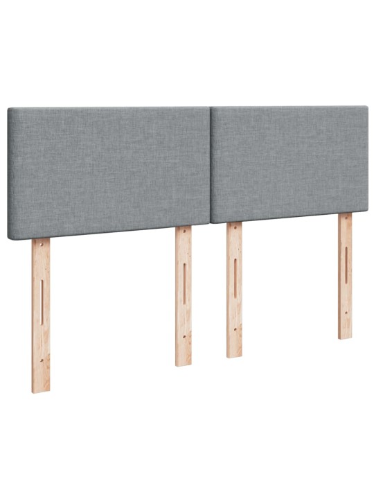Box spring postel s matrací světle šedá 140 x 190 cm textil