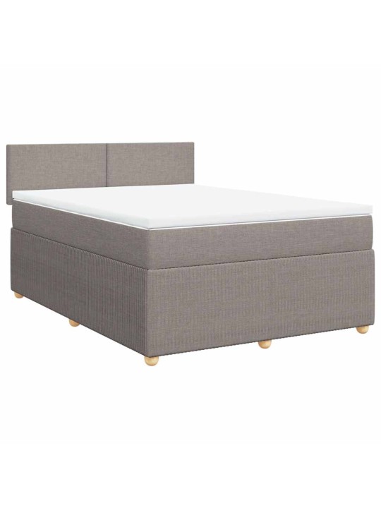 Box spring postel s matrací taupe 140x190 cm textil