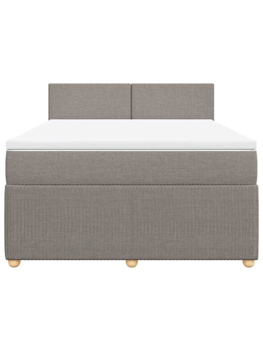 Box spring postel s matrací taupe 140x190 cm textil