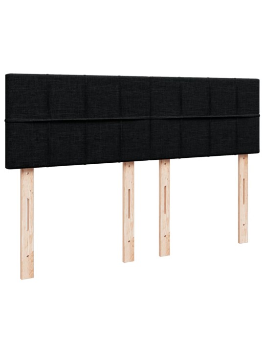 Box spring postel s matrací černá 140 x 190 cm textil