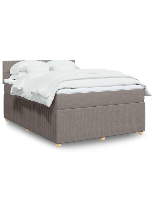 Box spring postel s matrací taupe 140x190 cm textil