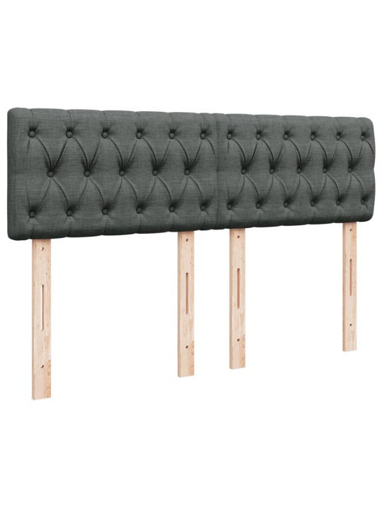 Box spring postel s matrací tmavě šedý 140 x 190 cm textil
