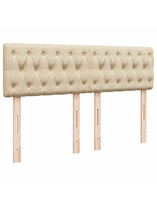 Box spring postel s matrací krémová 140x190 cm textil