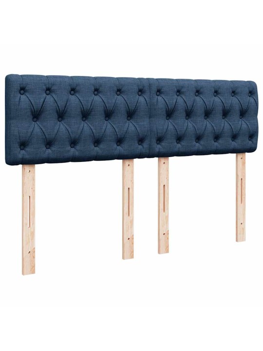 Box spring postel s matrací modrá 140x190 cm textil