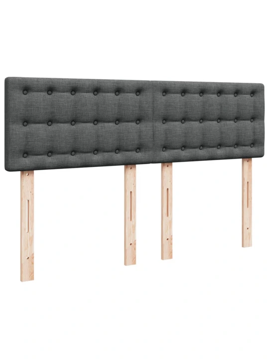 Box spring postel s matrací tmavě šedý 140 x 190 cm textil