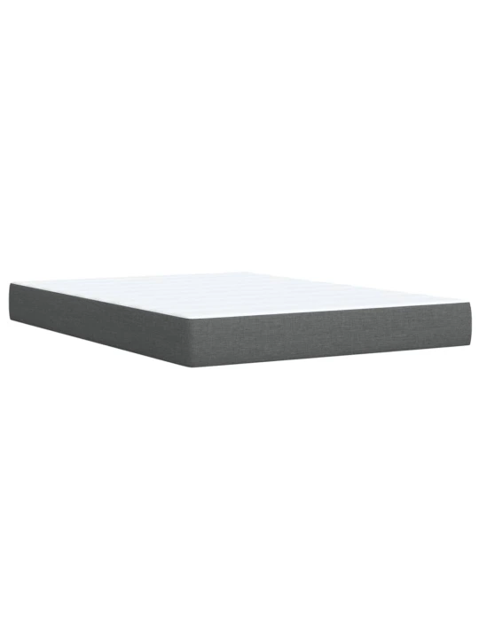 Box spring postel s matrací tmavě šedý 140 x 190 cm textil