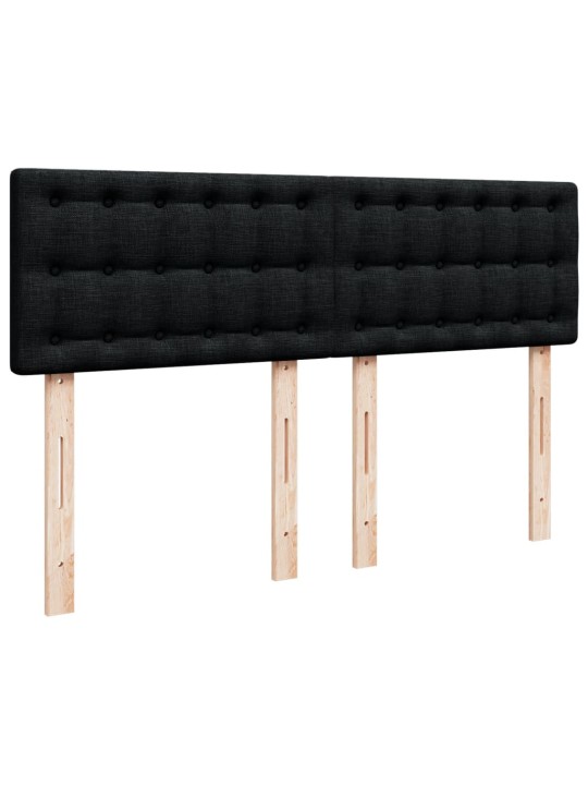 Box spring postel s matrací černá 140 x 190 cm textil