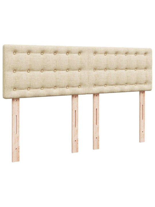 Box spring postel s matrací krémová 140x190 cm textil