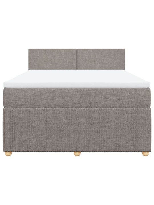 Box spring postel s matrací taupe 140x200 cm textil
