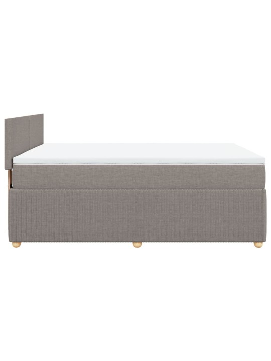 Box spring postel s matrací taupe 140x200 cm textil