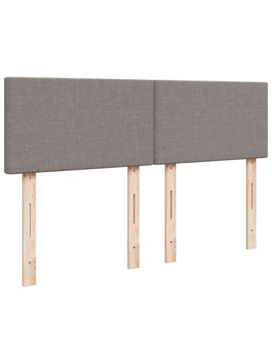 Box spring postel s matrací taupe 140x200 cm textil