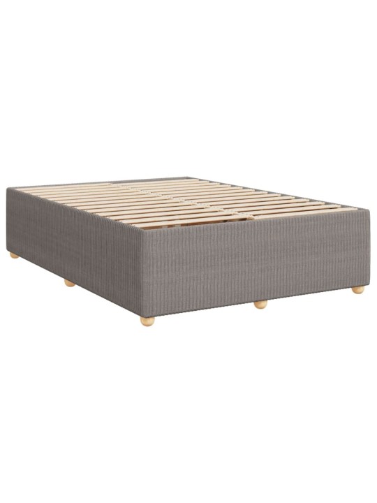 Box spring postel s matrací taupe 140x200 cm textil